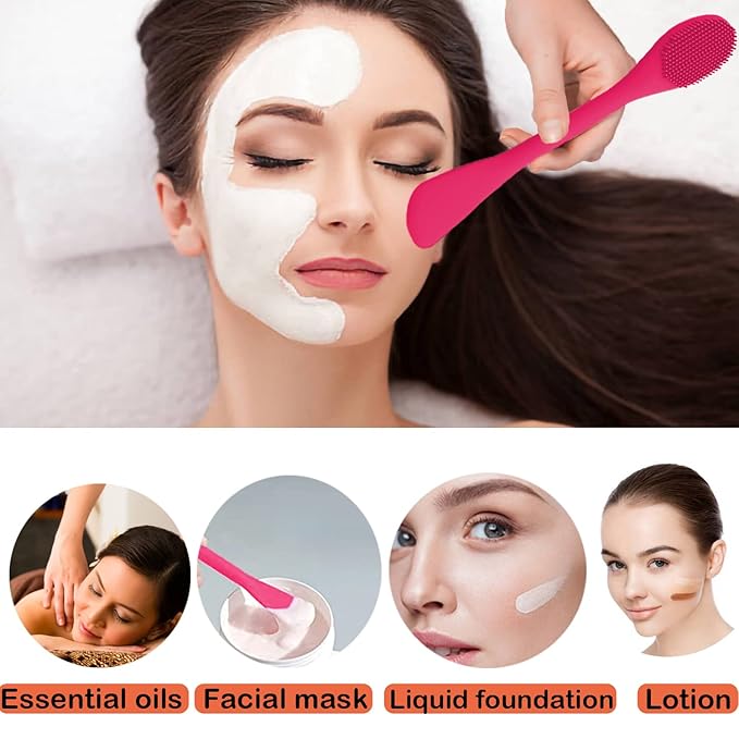 Silicone Facial Cleansing Brush Pores Cleaner,Remove Blackhead,Remove Acne,Face Massager,Applicator,Spatula,Mud Mask,DIY,Cream,Face Washing Clean,Body Lotion