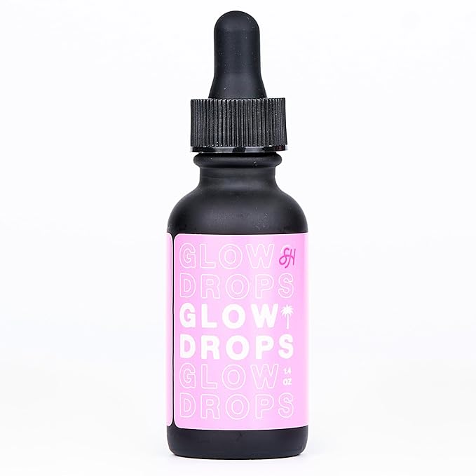 Glow Drops Self Tanning Serum | Customizable Face Tanning Drops with Aloe & Vitamin E | Hydrating Serum Streak-Free Formula for Natural Buildable Glow | illuminating Skin Booster | 1.4 Fl Oz