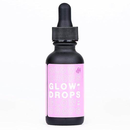 Glow Drops Self Tanning Serum | Customizable Face Tanning Drops with Aloe & Vitamin E | Hydrating Serum Streak-Free Formula for Natural Buildable Glow | illuminating Skin Booster | 1.4 Fl Oz