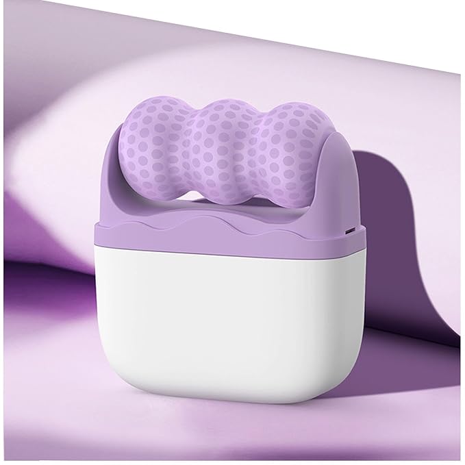 Ice Roller for Face and Eyes - 2 in 1 Cooling Facial Roller Skin Care Tool with Travel Case for Men Women
