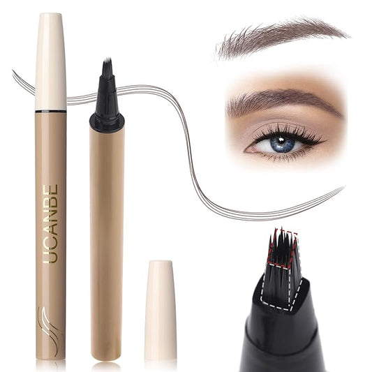 Microblading Brow-Fection Brow Eyebrow Pencil – Angled Brush Tip, Wild Natural Hair-Like Strokes, Patented Design, Long-Lasting & Smudge-Proof, for Beginners & Pros(04 Ash Brown）