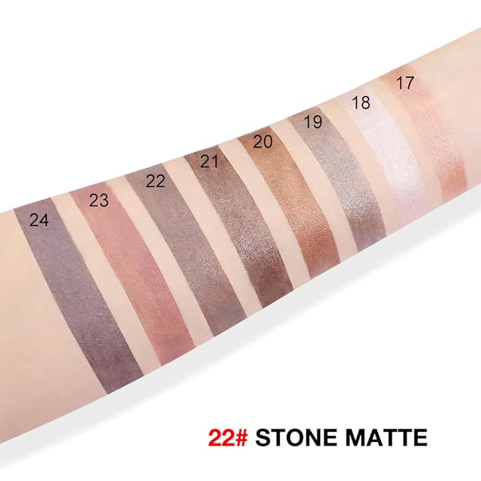 evpct Stone Matte Cream Eye Shadow Brightener Sticks Set for Eyes, Stone Matte Pencil Eye shadow Applicator Stick Pen Palette Makeup Waterproof sombras en crema para ojos 22#