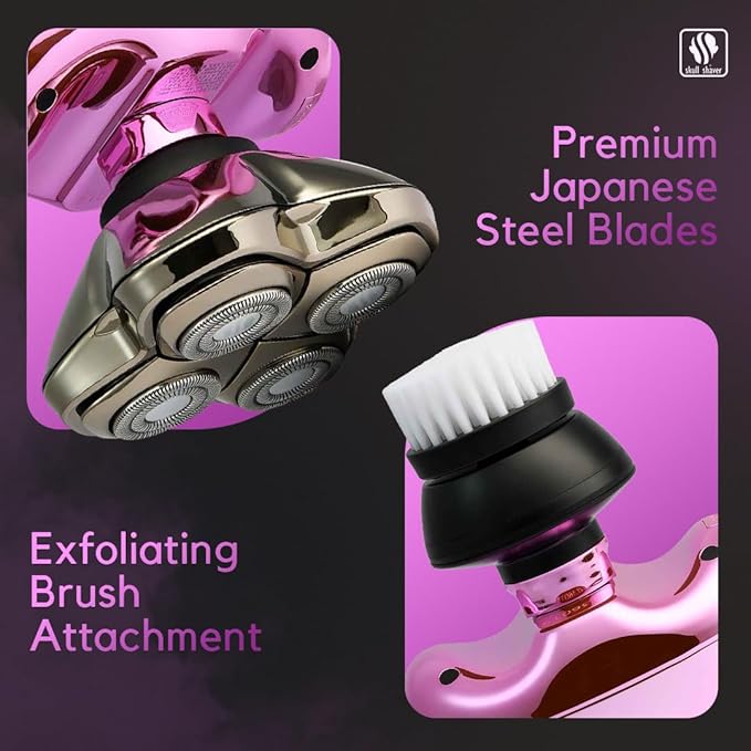 Skull Shaver Butterfly Kiss Pro (Pink): Best Electric Shaver for Bikini, Leg, Body Shaving