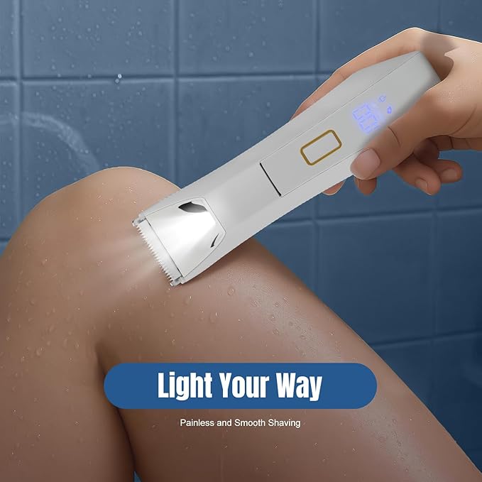 Suttik Bikini Trimmer for Women, 3 in 1 Electric Shaver for Women, Waterproof Pubic Body and Nose Hair Trimmer, Rechargeable Electric Razor for Underarm Leg Arm Body Nose