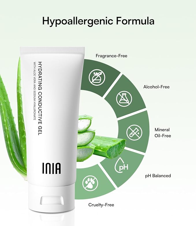 Micro-current Conductive Gel for Facial and Body Skin Care Machines – Hydrating Gel Primer with Hyaluronic Acid, Anti-Aging & Skin Tightening for Women and Men, 10.56 Fl Oz