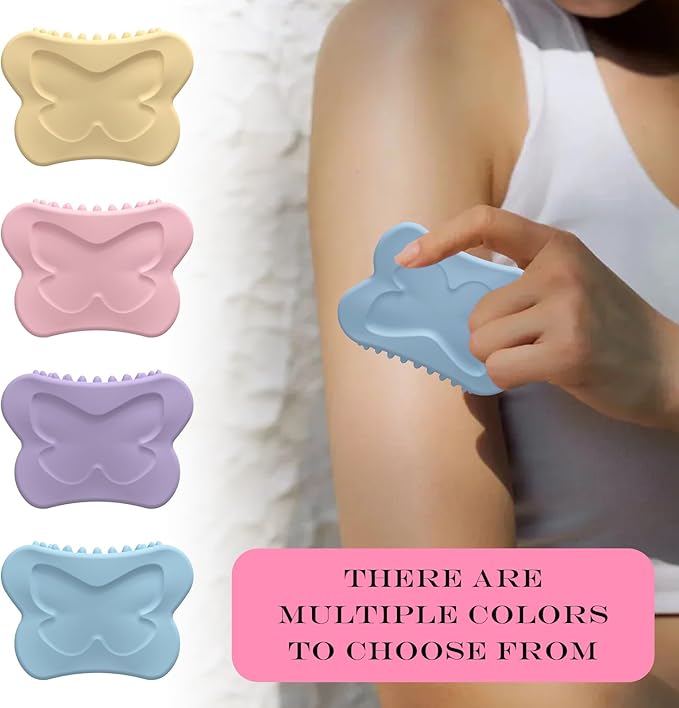 Silicone Facial Body Brush - Lymphatic Drainage Massager for Face, Neck Lifting, Gua Sha Beauty Tool to Shape & Radiant Skin (Pink)