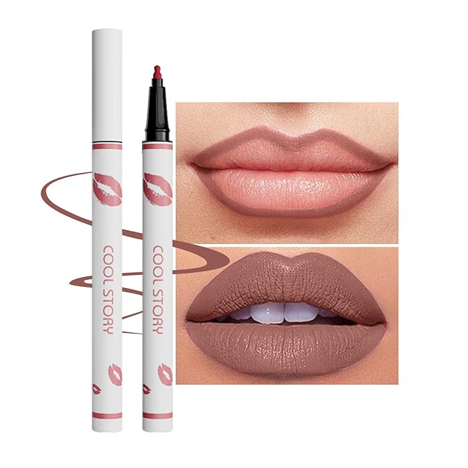 COOL STORY Matte Lip Liner Pencil - Waterproof, Non-Fading, Long-Lasting Plump Effect for Fuller Lips Makeup, Soft & Smooth Texture Easy Glide Lipstick 07#