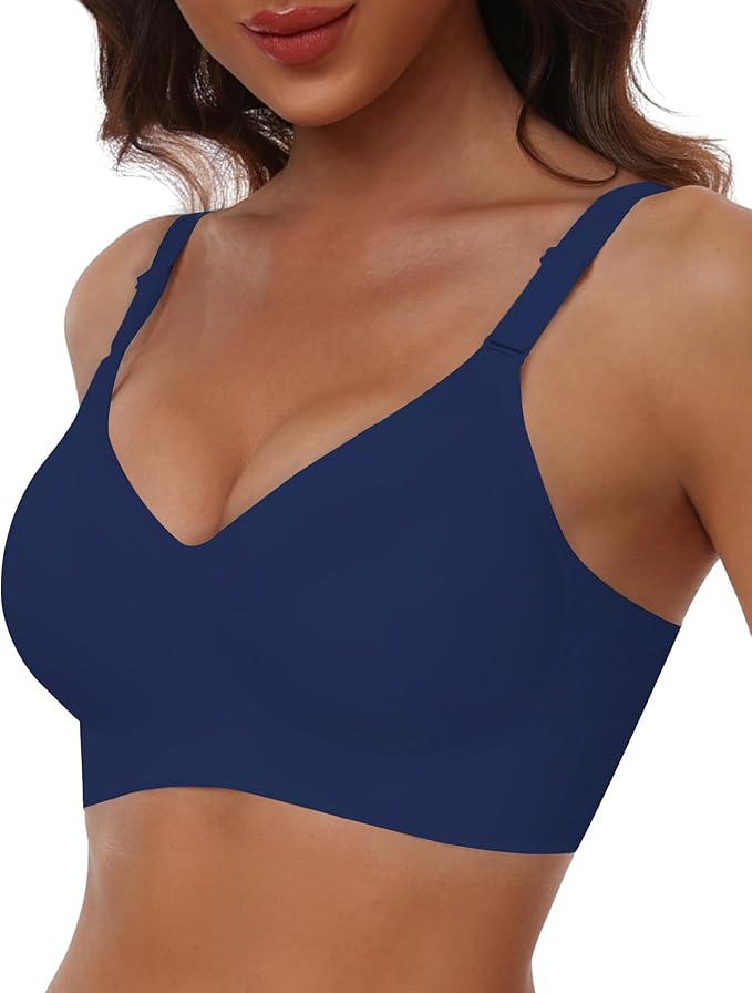 HORISUN Comfortable Seamless Full Coverage Bra for Women Wireless Bras with Soft Support Regular and Plus Size