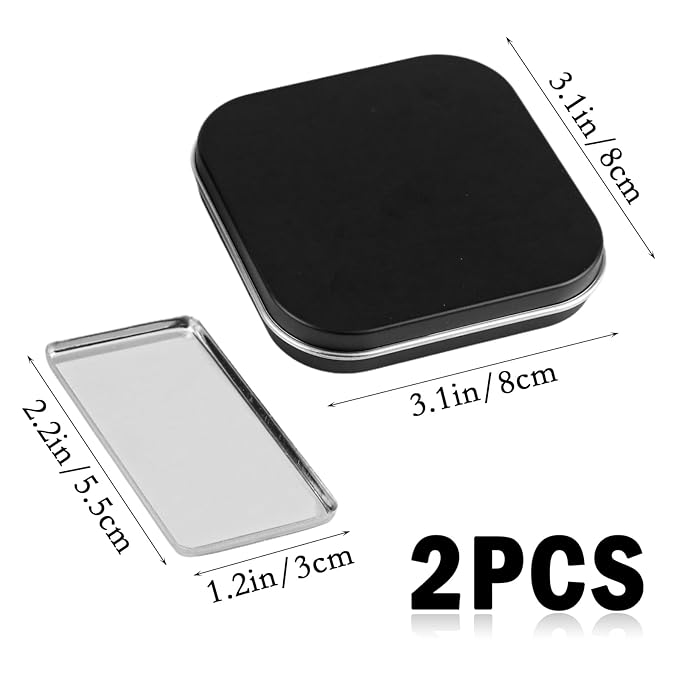 2Pcs Empty Eyeshadow Palette - Refillable DIY Makeup Palette with Grids for Makeup Pans - Custom Cosmetic Organizer Case for Blush Lipstick Powder Travel