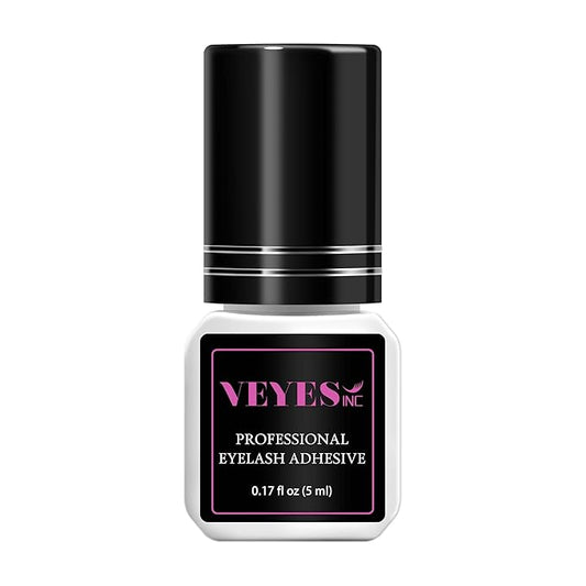 VEYES INC Eyelash Extension Glue - Extra Strong Professional Lash Glue 5ml | 1 Sec Drying time | Retention - 8 Weeks | Black Adhesive for Semi-Permanent Extensions Salon Use for Lash Tech
