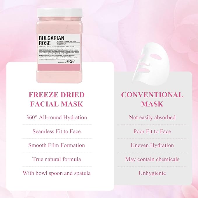 23 Fl Oz Jelly Mask Powder for Facials Professional Natural Gel Face Masks, Hydrating & Moisturizing Jelly Mask SkinCare