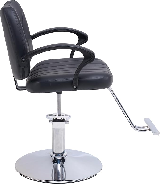 Barber Salon Chair, 360° Rotation Height Adjustable Barber Stylist Hair Chair with Hydraulic Pump, Hairdressing Chair for Barbershop & Beauty Spa(Black)