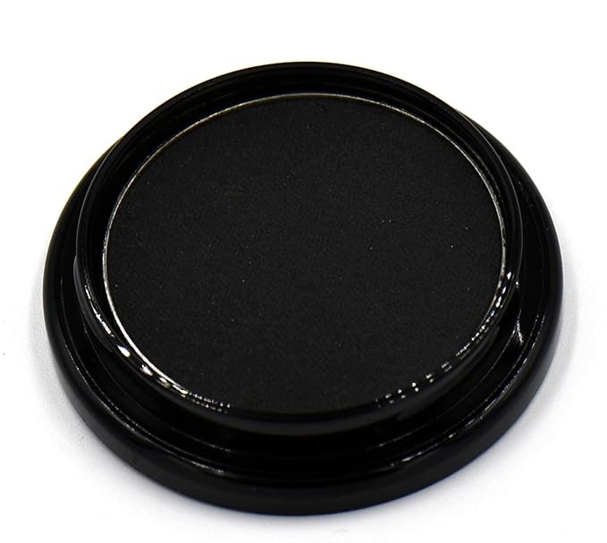 Black Matte Opaque Smokey Eye Onyx Midnight Zero Jet Black Pressed Powder Single Vegan Eyeshadow; Talc, Paraben & Cruelty Free