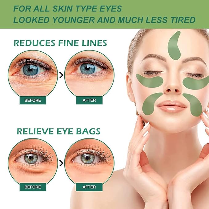 Seaweed Tightening Eye Mask, Anti-Wrinkle Hydrating Patches, Under Patches for Puffy Eyes, Reduce Wrinkles Bags (120 Pcs)