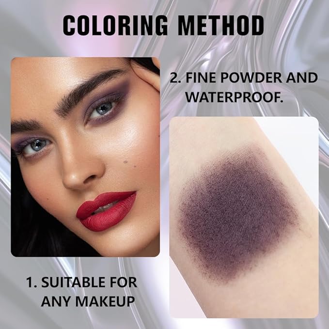 Kaely Pressed Single Eyeshadow Makeup, Smokey Plum Matte Highly Pigmented Monochrome Eye Shadow Palette, Waterproof Neutral Powde Mini Eyeshadow, sombras para ojos, Lightweight Blendable, 15