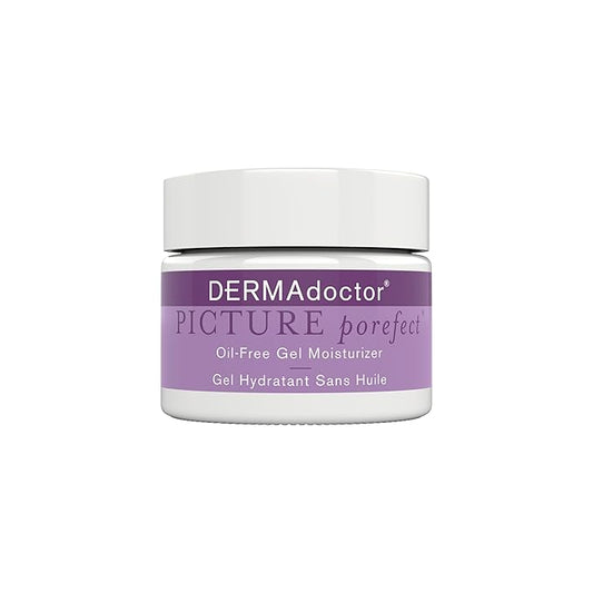 DERMAdoctor Picture Porefect Dermatologist Formulated Oil Free Facial Moisturizer, Pore Minimizer for Acne or Oily Skin, Daily Face Lotion for Men & Women with Zinc & Copper Peptides - 1.69 oz