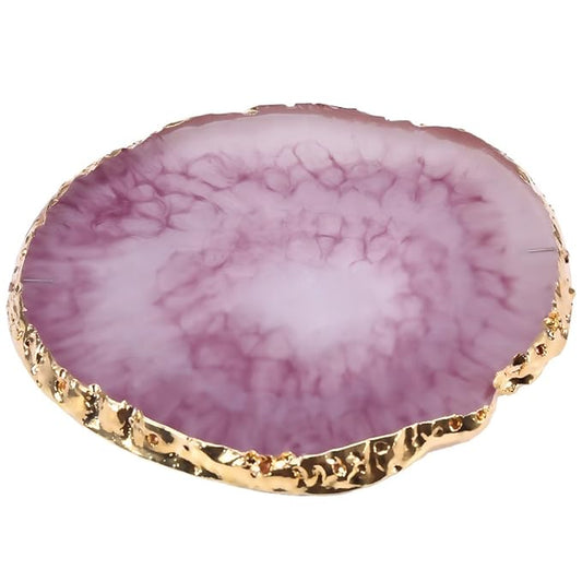 Nail Art Palette, Natural Resin Stone Nail Art Palette for Painting Placing Things Making Nail(Rose red)