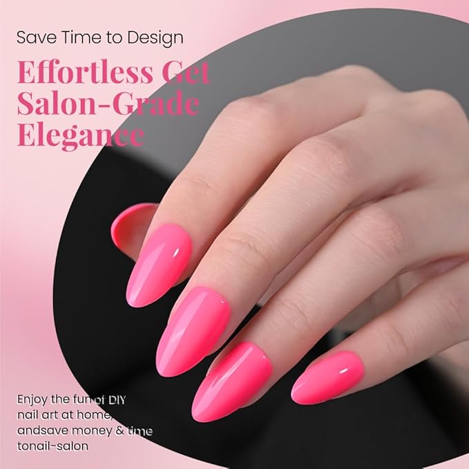 evpct Glossy Press on Nails Short Almond Short for Women, Rose Red Fake Nail with Glue Salon Quality Reusable Stick on Nails In 15 Sizes 30Pcs Full Cover False Nail Soft Gel Set Kit for Gift, 15