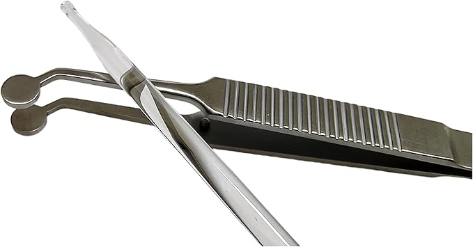 Titanium and Glass Eyelid Massage Tweezers Set, Sterile Meibomian Gland Expressor Dry Eye Relief Eyelid Gland Care sterile Cleaning Kit Eye Stye Treatment Chalazion Remover Meibomian Gland Forceps