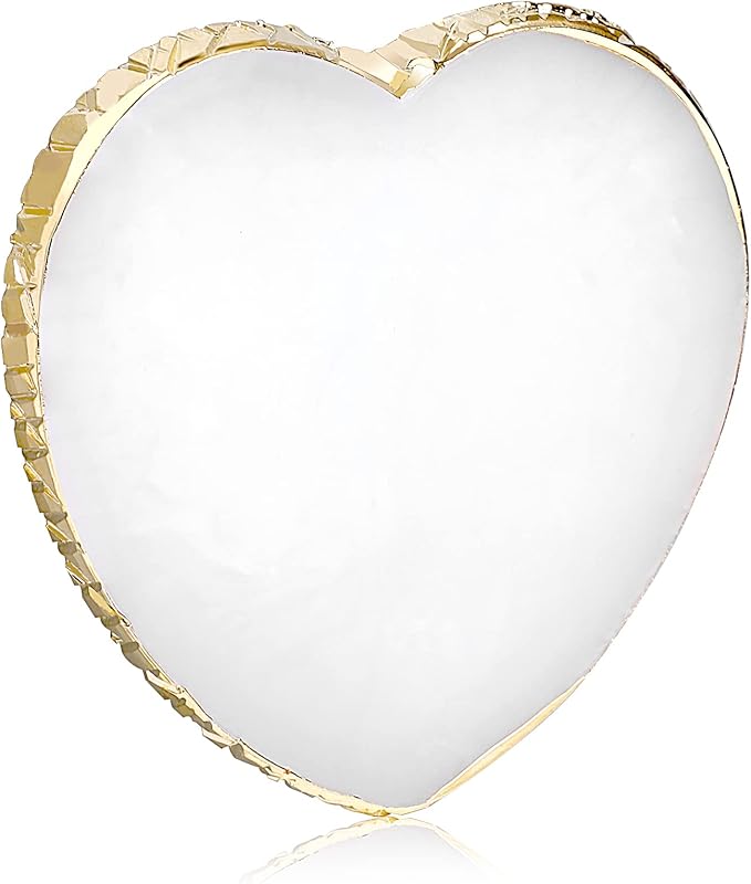 Resin Nail Art Palette Nail Art Painting Mixing Color Palette Heart Shape Gold Edge Nail Gel Color Makeup Display Board Manicure Tool
