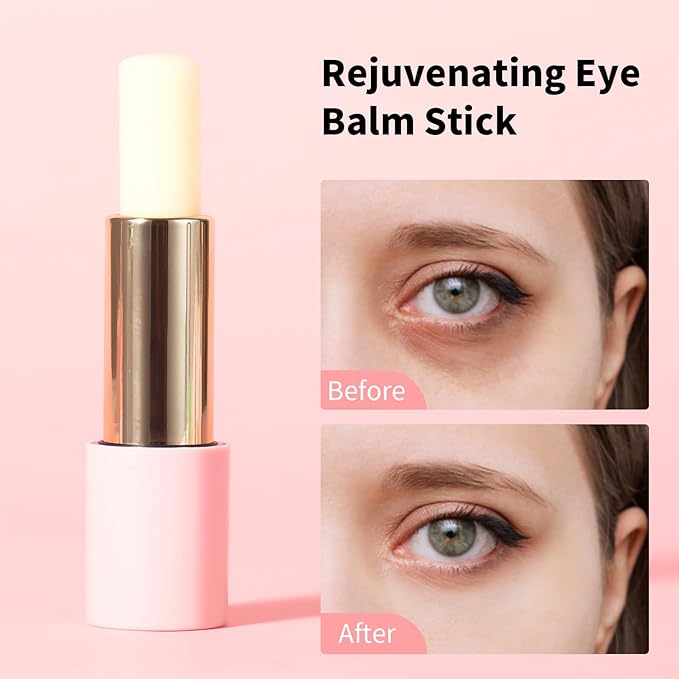 Retinol Eye Stick, Anti-Aging Eye Cream for Wrinkles, Dark Circles, Puffiness & Bags Under Eyes, All-in-one Multi Eye Balm with Caffeine, Vitamin C, Hydrating & Firming Skin