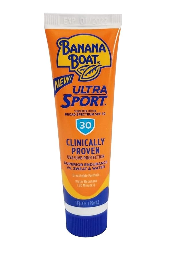 Banana Boat Sport Performance Sunscreen Lotion 30 SPF, 1 oz, Fishbowl 24 count each (Value Pack of 6)