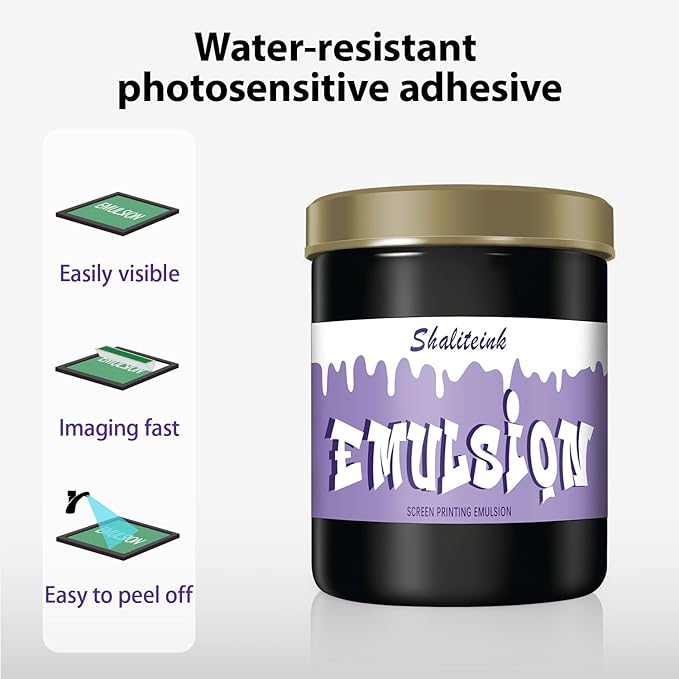 Shaliteink Screen Printing Emulsion Premium Pre-Sensitized Photo Emulsion for Silk Screen Printing,Screen Printing Ink Applications,Screen Printing Kit,Screen Printing Supplies(32oz)