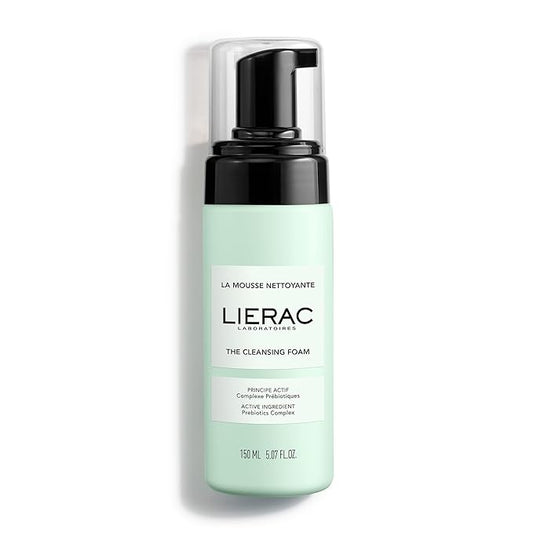 Lierac Demaquillant Deep Cleansing Foam - Foam Cleanser for Face, Purifies, Soothes, Gentle Face Wash for All Skin Types - 150ml Pump