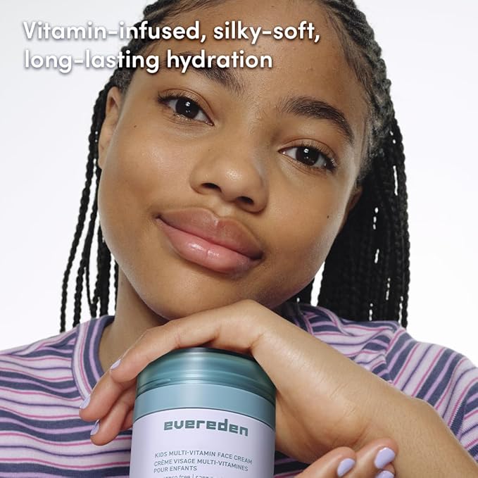 Evereden Fragrance-Free Kids Face Cream: 1.7 oz. | Unscented Face Lotion | Clean and Non-Toxic Face Moisturizer | Multi-Vitamin Unscented Skin Care for Kids