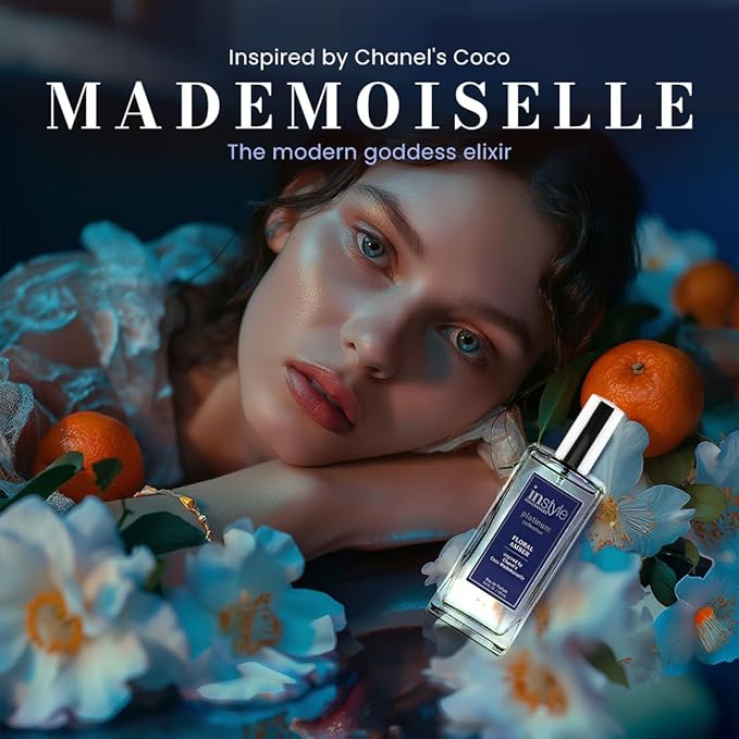 Instyle Fragrances, Platinum Collection, Floral Amber, Inspired by Chanel's Coco Mademoiselle, Women’s Eau de Parfum, CLEAN, Vegan, Paraben-Free, Never Tested on Animals, 3.4 Fluid Ounces