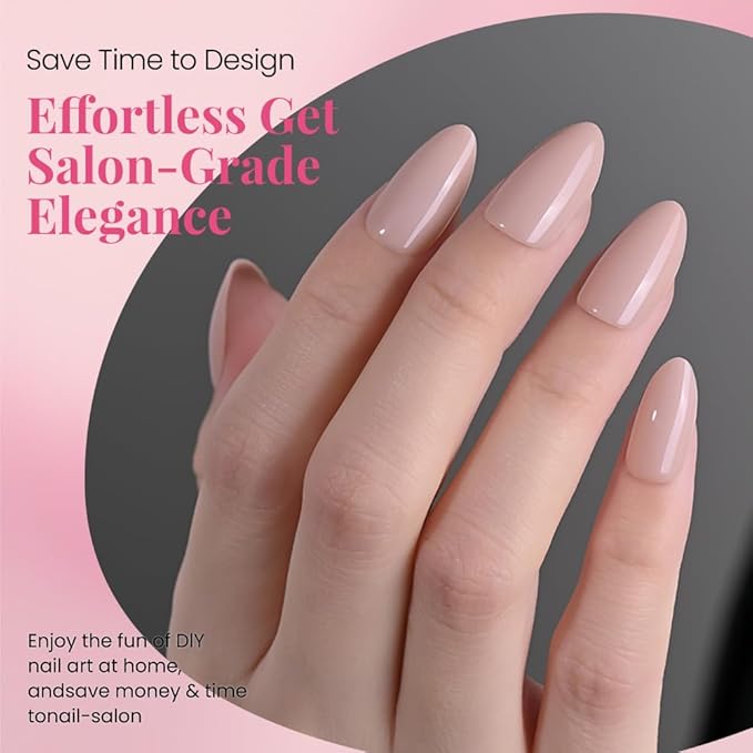 evpct Glossy Press on Nails Short Almond Short for Women, Plum Pink Fake Nail with Glue Salon Quality Reusable Stick on Nails In 15 Sizes 30Pcs Full Cover False Nail Soft Gel Set Kit for Gift, 05