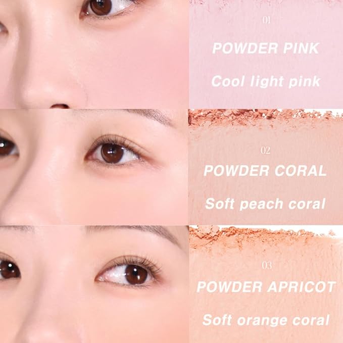 BBIA Ready To Wear Powder Cheek Blush 3 Color – Buildable & Blendable Soft Blush for Cheeks, Matte & Shimmery Finish, Lightweight, Long-Lasting, Vegan, Korea Face Makeup, 0.19oz (01 POWDER PINK)
