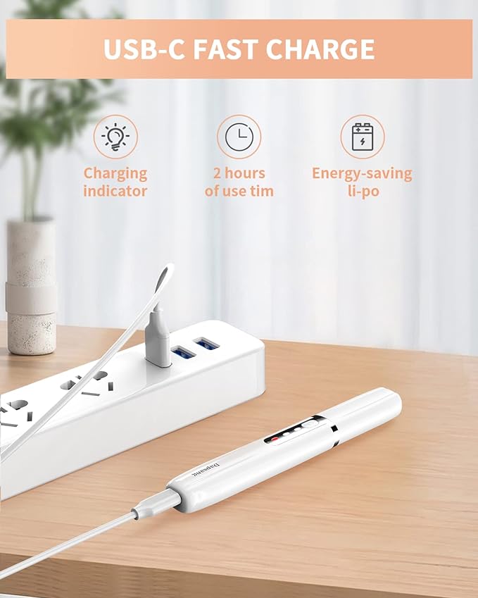 Eyebrow Trimmer, Electric Eyebrow Razor for Women Men, Rechargeable Painless LED Light Facial Hair Shaver Remover with Rinseable Blade for Face Lips Neck Leg