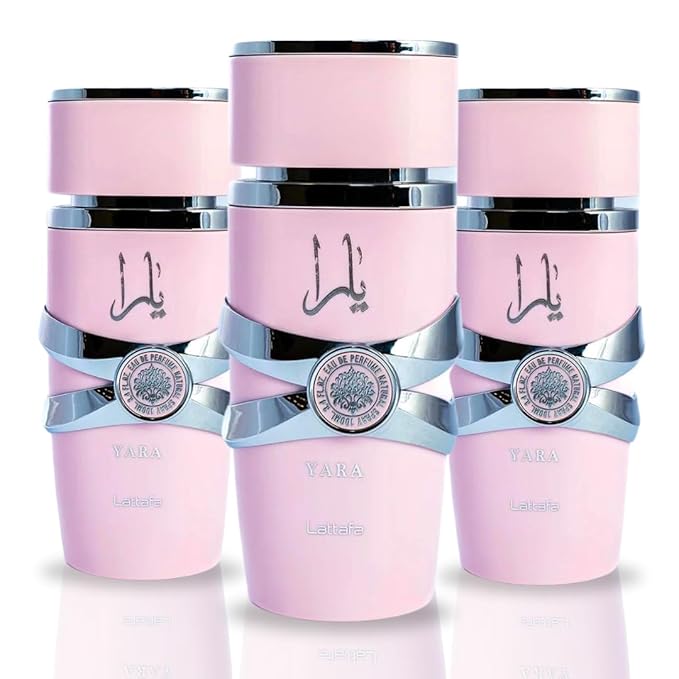 Lattafa Yara for Women Eau de Parfum Spray, 3.4 Ounce (Pack of 3)