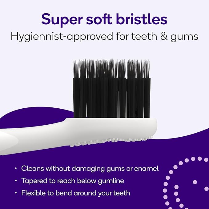 BURST Pro Sonic Electric Toothbrush Genuine Replacement Heads (White/3 Pack) | Soft Bristles for Deep Clean, Stain & Plaque Removal