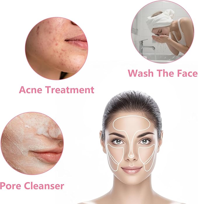 MCIGICM 20PCS Face Scrubber,Silicone Facial Cleansing Brush Face Exfoliator Pads Face Scrub Brush for Skin Facial Scrubber Facial Cleanser Brush