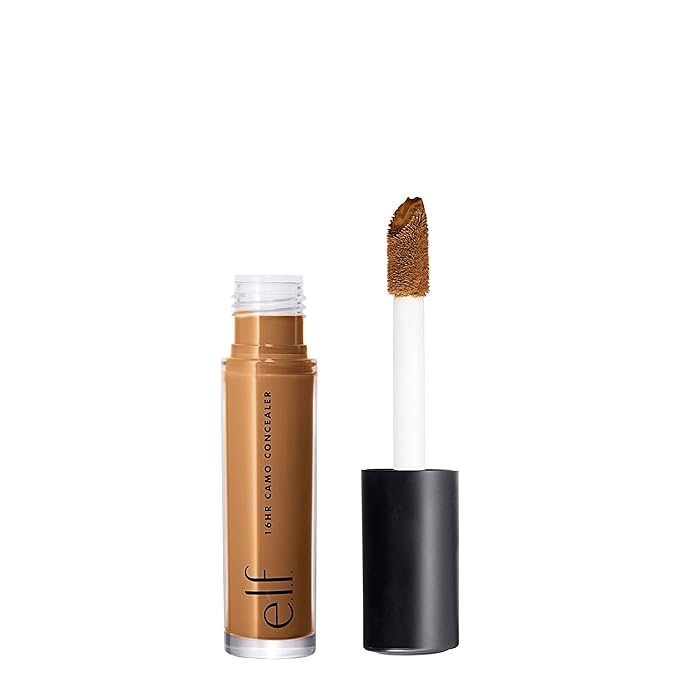 e.l.f. 16HR Camo Concealer, Full-Coverage, Highly-Pigmented Face Concealer With A Matte Finish, Crease-proof, Vegan & Cruelty-Free, Deep Chestnut