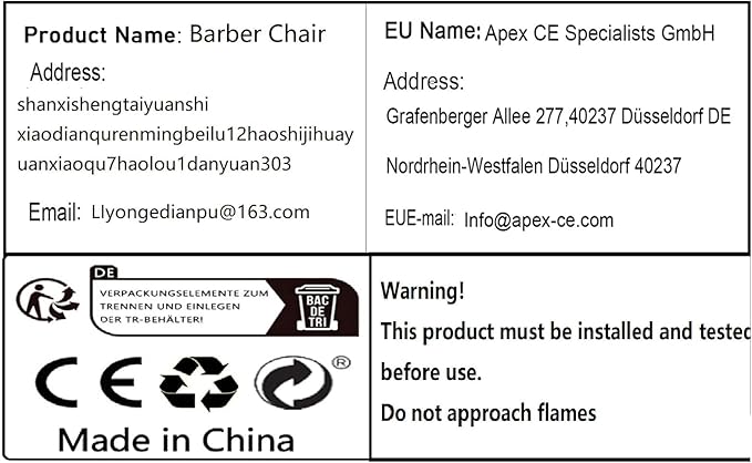 Barber Chair, Salon Chair for Hair Stylist, Height Adjustable Hydraulic Hair Reclining Salon Chair, 360 Degrees Rotation,Brown