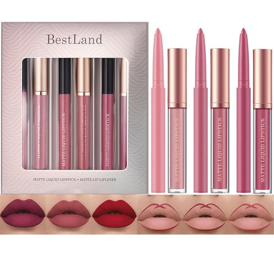 BestLand 6Pcs Matte Liquid Lipstick +