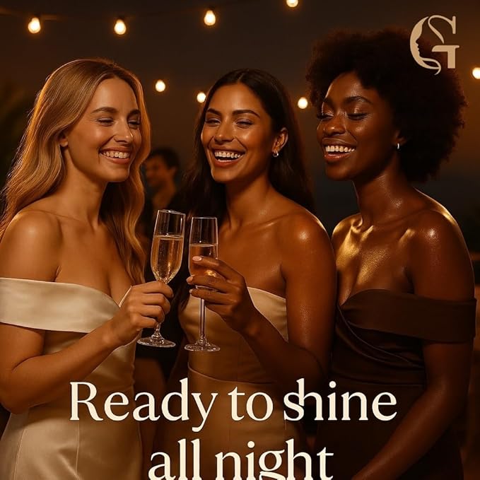 Body Shimmer Oil – Liquid Highlighter for Glowing Skin, Waterproof & Long-Lasting Body Makeup for Face, Arms, Legs & Shoulders, Bronze Illuminating Glow Lotion, 1.6 Fl Oz (01#/ Champagne, 50ml)