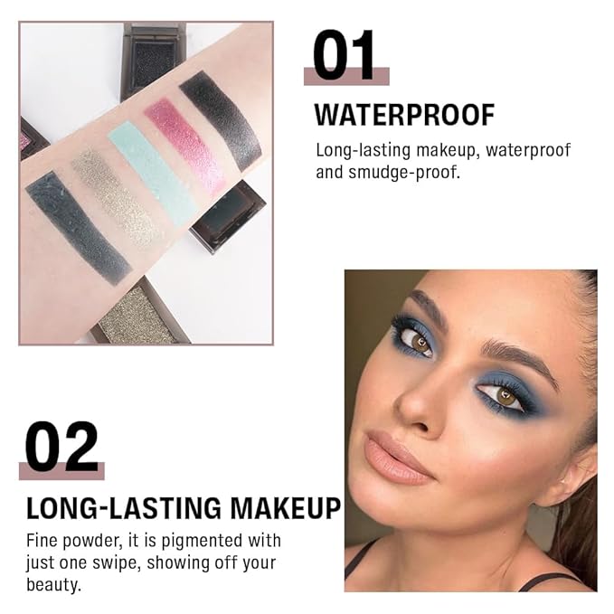 Single Nude Grey Matte Eyeshadow,Monochrome Eye Shadow,Apply Makeup Easily,Matte Pressed Powder Single Eyeshadow,24 Hour Eye Makeup Longwear Waterproof
