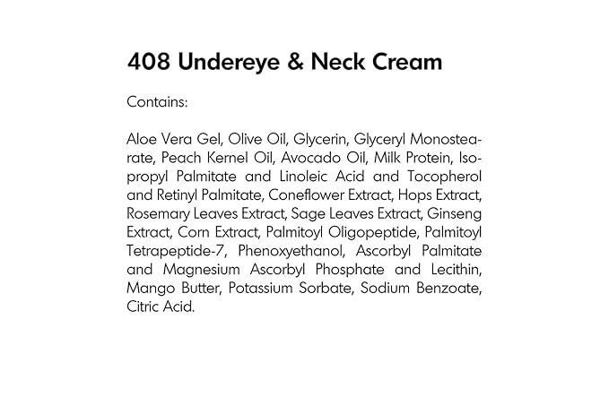 Raya Under-Eye & Neck Cream (408) - Revitalizing Anti-Aging Treatment for Eye Area & Neck, Tighten, Lift, Firm, Effectively Reduces Lines & Wrinkles, Expertly Formulated for Effective Neck Tightening