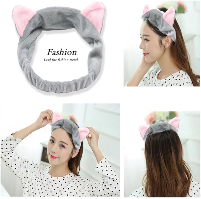 Face Washing Set, Manual Facial Cleansing Brush, 2-in-1 Skin Care face Brush, Silicone Facial Scrubber,Equipped with Headbands, Wrist Band, Facial Mask Brush and Powder Puff（Blue 6pcs）