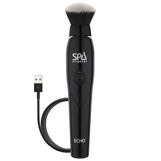 Spa Sciences ECHO - Makeup Brush for Flawless Blending, Contouring, Highlight & Airbrush Finish - 3 Speeds - Rechargeable