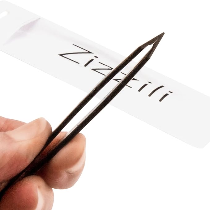 Tweezers – Surgical Grade Stainless Steel - Slant Tip for Expert Eyebrow Shaping and Facial Hair Removal – with Protective Pouch - Best Tweezer for Men and Women (Black)