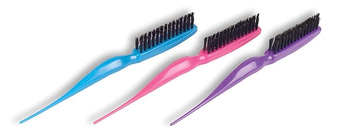 Cricket Amped Up Teasing Hair Brush - Adds Major Volume and Shine, Heat Resistant, Ideal for Slick Back, Updos & Detangling All Hair Types, with Ergonomic Handle and Sectioning Tip, Fuchsia