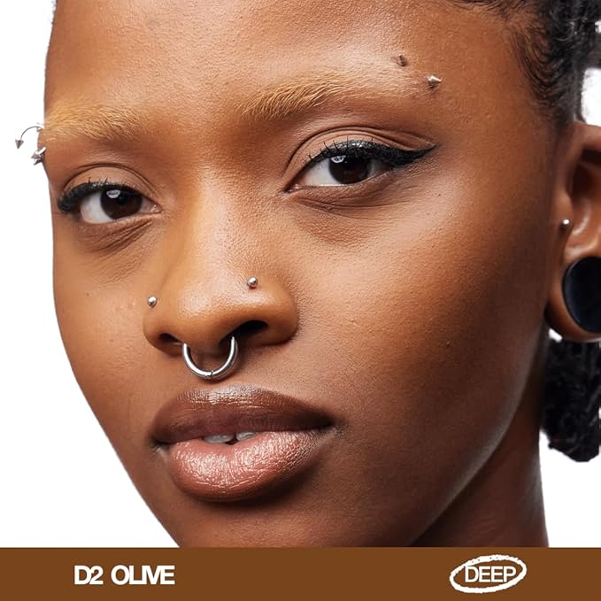 about-face THE PERFORMER Skin-Focused Foundation D2Olive – Medium Coverage, Long-Wear, Breathable & Buildable Base – Clean, Vegan, Hydrating Formula with Blue Agave & Chlorella – 1.08oz