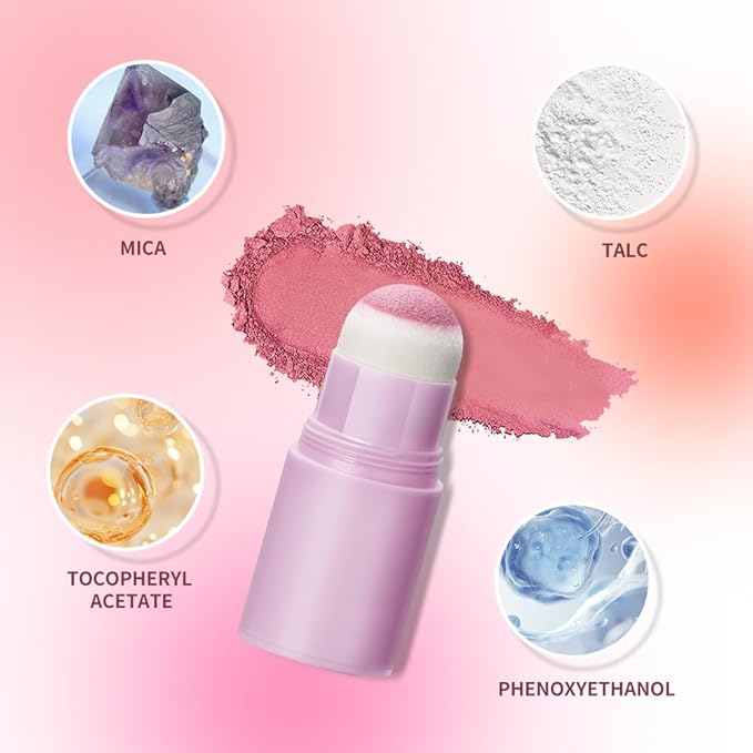 Soft Face Blush Stick, Matte Natural Long Lasting Blush for a Flawless Finish, Creamy Blendable Formula for All Skin Types, Everyday Wear Professional Quality Makeup (Warm mauve, Large)