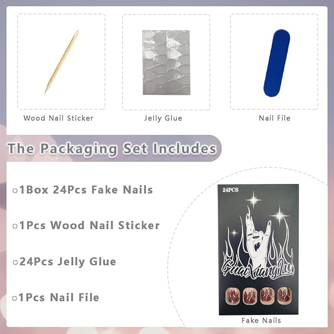 Fall Press on Nails Short Square Fake Nails with Fallen Leaf Designs Nude Acrylic Glue on Nail Cute Squirrel Stick on Nails Glossy Reusable Thanksgiving False Nail for Women Autumn Manicure 24pcs