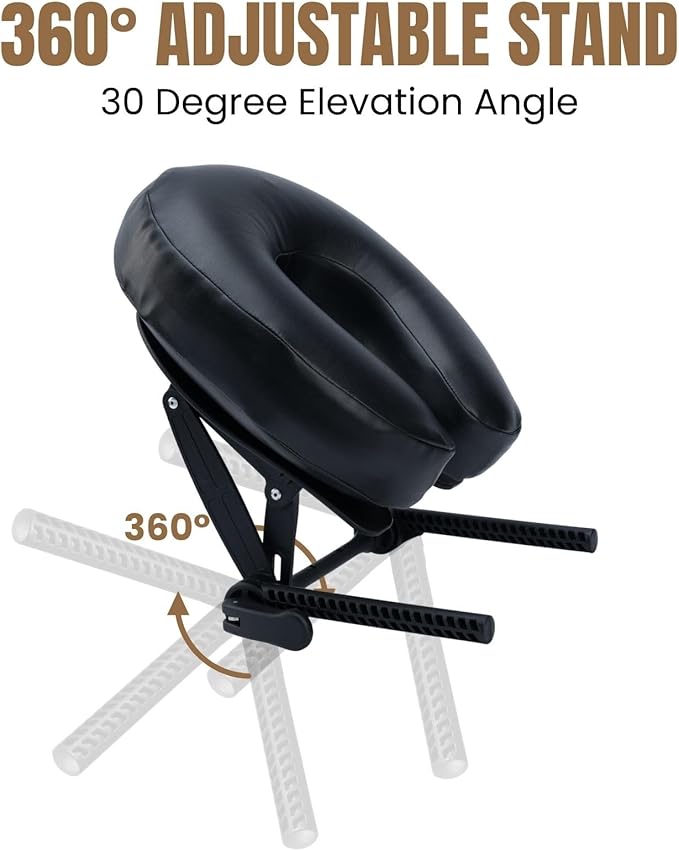 Massage Face Cradle with Cushion Massage Table Headrest, Fit Most Massage Table, Memory Foam, Adjustable